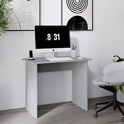 MRBLS_HOME Schreibtisch - minimalistisches Design & robuste Qualität – Bürotisch Computertisch Arbeitstisch Laptop-Tisch – für Büro Arbeitszimmer Homeoffice (Grau Matt) - 90 x 73 x 50 cm (B/H/T) von MRBLS_HOME