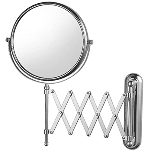 MRJ Kosmetikspiegel mit 1x/7x Fache Vergrößerung Schminkspiegel Rasierspiegel 360°Schwenkbar Faltbar Wandmontage für Badezimmer von MRJ