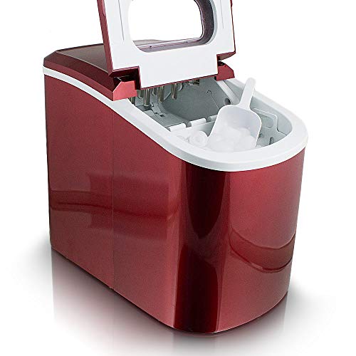 Eiswürfelmaschine Eiswürfelbereiter Eiswürfel Ice Maker Eis Maschine (Rot) von MS Point