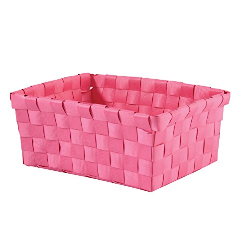 MSV Aufbewahrungskörbchen Aufbewahrungskorb Aufbewahrungsbox Organizer Badkorb 19x14x8 cm - Pink von MSV