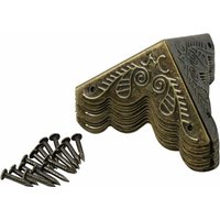 Eckenschutz Vintage Messing Metall Kantenschutz Antik Look Schutzecken 10 Stück (Bronze) von MUMU