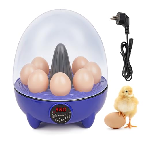 MUYIRTED Brutkasten Hühner 8 Eier, Inkubator Für Geflügeleier Klein, Inkubator Für Wachteleier Vogel Enten, Brutmaschine Küken von MUYIRTED