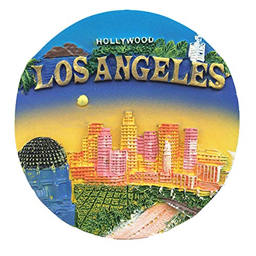 3D Hollywood Los Angeles USA Kühlschrankmagnet USA Reiseaufkleber Souvenir, Los Angeles Home & Kitchen Decoration Kühlschrankmagnet von MUYU Magnet