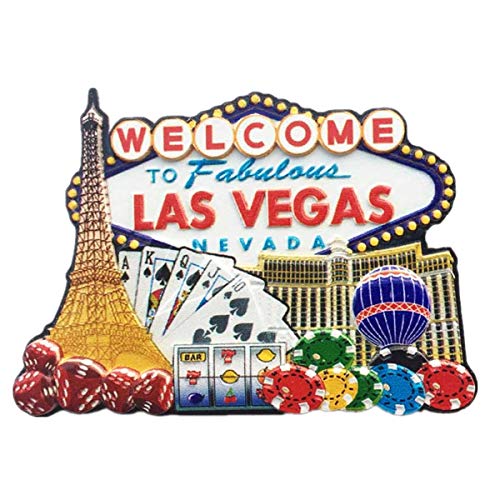 3D berühmter Casino Las Vegas Nevada USA Kühlschrankmagnet Souvenir Geschenk, Haus & Küche Dekoration Magnetaufkleber Las Vegas USA Kühlschrankmagnet Kollektion von MUYU Magnet