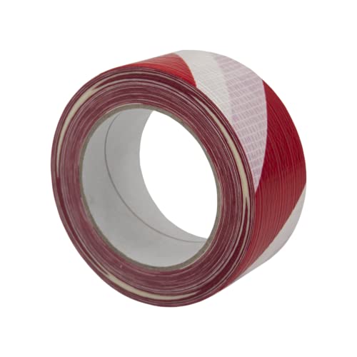 MW Gewebeband Duct-Tape Warnband rot-weiß 50mm x 33m von MW
