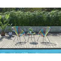 Garten-Sitzgruppe aus Polyrattan: 2 Sessel und 1 Tisch - Mehrfarbig - ALIOS III von MYLIA von MYLIA