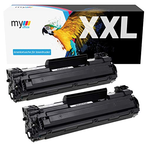 MYOFFICE 2X CE285A 85ATonerkartusche für HP Laserjet M1130 MFP M1132 MFP M1210 MFP M1212 M1212 MFP M1212nf MFP M1217nfw MFP P1108 P1104 P1102w P1104 w Kompatibel Schwarz Drucker 1600 Seite von MYOFFICE