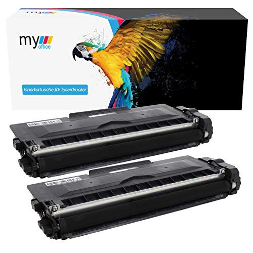 MYOFFICE 2X TN-2320 Tonerkartusche für Brother DCP-L2500D DCP-L2520DW DCP-L2540DN DCP-L2560DW HL-L2300D HL-L2340DW MFC-L2700DN MFC-L2700DW MFC-L2720DW kompatibel Schwarz Drucker 2600 Seiten von MYOFFICE