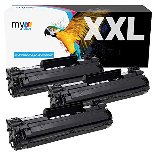 MYOFFICE 3X CE285a 85A Tonerkartusche für HP Laserjet M1130 MFP M1132 MFP M1210 MFP M1212 MFP M1212nf MFP M1217nfw MFP P1108 P1104 P1109w P1102w P1104 w Kompatibel Schwarz Drucker 1600 Seit von MYOFFICE