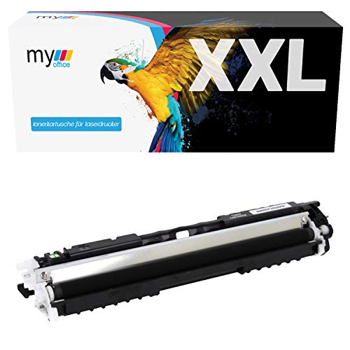 MYOFFICE CF350A Tonerkartusche für HP Color Laserjet Pro M176n M177fw kompatibel CF350A Schwarz Drucker 1300 Seiten 1er Pack von MYOFFICE