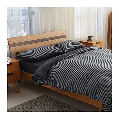 MZP Bettwäsche 150x200/200x230/220x240cm Jersey 100% Baumwolle Bettbezug Deckenbezug mit Reißverschluss Wendebettwäsche Set Einzelbett 3teilig Doppelbett 4teilig von MZP