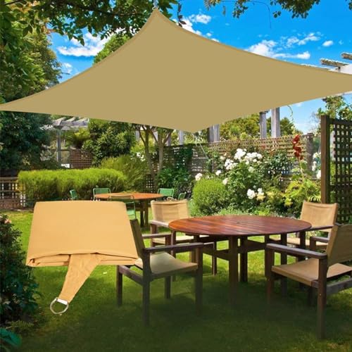 Sonnensegel Rechteckig, 2x3m Sonnensegel Quadrat Wasserdicht Sonnenschutz Mit Ösen Und Befestigungsseile Für Garten Terrasse Camping Außenbereiche, Wetterschutz 95% UV (Size : 7x9M(23x30FT)) von MZQMK