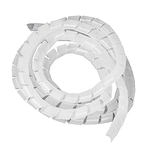 Maclean MCTV-687T Flexible Kabelspirale Spiralband Kabelschlauch Bündelbereich Wickelschlauch 3m (20.4 * 22mm, Transparent) von Maclean