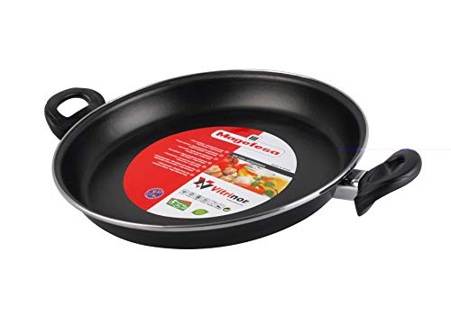 Magefesa Schwarz Paella-Pfanne, Emaillierter Stahl Antihaftbeschichtung, 34_cm von Magefesa