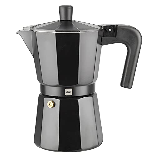 Magefesa 01PACFKEB06 - KENIA NOIR Kaffeemaschine aus Emailaluminium, 6 Tassen von Magefesa