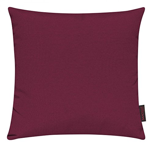 Magma Kissenhülle FINO - 40 x 40 cm - 2er Set - Hülle mit Reißverschluss - einfarbig - knitterarm und fest - waschbar, Farbe:Magma_rot_050 von Magma Heimtextil