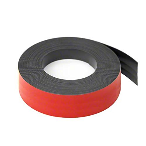 Magflex® Lite Flexible Matt Red Magnetic Gridding Tape Für Whiteboards, Hinweise Oder Aktenschränke - 25 Mm Breit - 5M Länge - Packung Von 5 von first4magnets