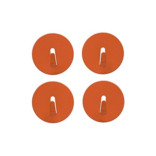 Magnethaken MINI-SPOT Ø 4cm, extra stark, verschieden Farben - 4er Set - für den alltäglichen Gebrauch, Farben:orange von Magnosphere