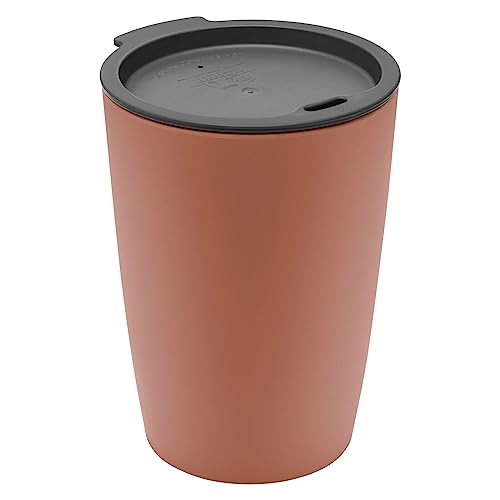 Magu Natur-Design Trinkbecher Coffee to Go Rot ca. 310 ml aus einem Polymer aus natürlichen Materialien Mehrwegbecher Kaffeebecher von Magu