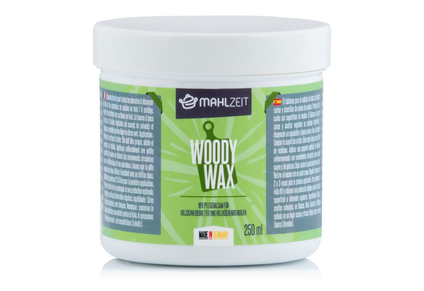 Mahlzeit WOODY WAX Holzpflege für Schneidebrett, 250 ml, 100% natürlich Holzpflegeöl von Mahlzeit