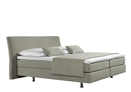 Maintal Boxspringbett Club, 160 x 200 cm, Strukturstoff, Bonellfederkern Matratze h3, ecru von Maintal Betten