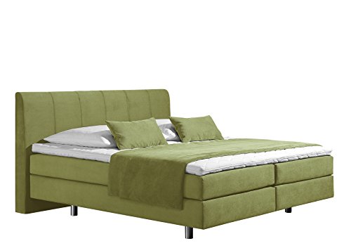 Maintal Boxspringbett Montepellier, 180 x 200 cm, Strukturstoff, 7-Zonen-Kaltschaum Matratze h3, lemon von Maintal Betten