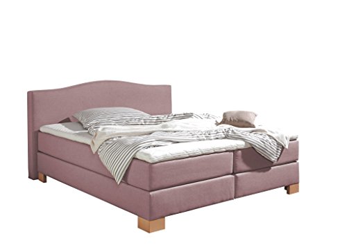 Maintal Boxspringbett Franklin, 100 x 200 cm, Stoff, 7-Zonen-Kaltschaum Matratze h2, Flieder von Maintal Betten