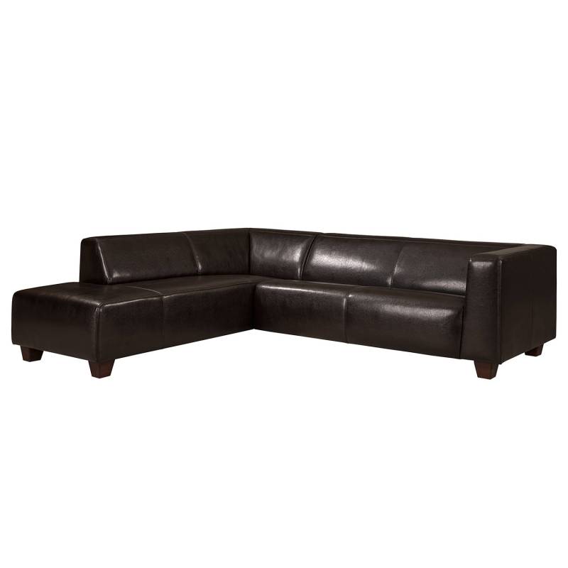 Maison Belfort Ecksofa Nespolo Dunkelbraun Kunstleder 260x67x207 cm von Maison Belfort