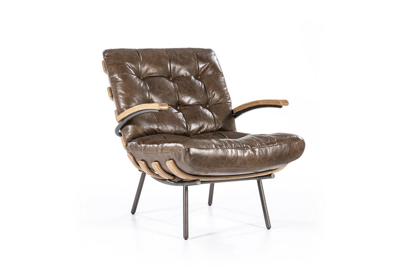 Maison ESTO Loungesessel Sessel NICOLAS Ledersessel Leder Vintage, aus hochwertigem Java-Leder von Maison ESTO