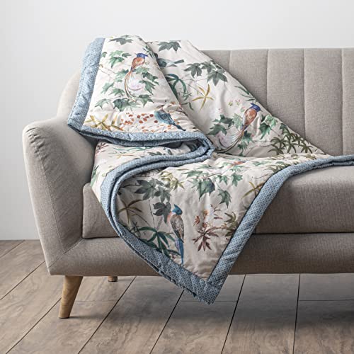 Maison d' Hermine Hokuzai Baumwoll-Überwurfdecke, böhmische Bettwäsche, leicht und atmungsaktiv, für Couch, Sofa, Bett, Reisen (127 x 152,4 cm) von Maison d' Hermine