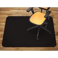 Schwarze Stuhlmatte, Büro Vinyl Bodenmatte, Bodenschutzmatte, Stuhlteppich von MajesticMats