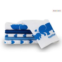 MAKIAN Mullwindeln, 6er Set, Design Elefant/blau, 80x80cm von Makian