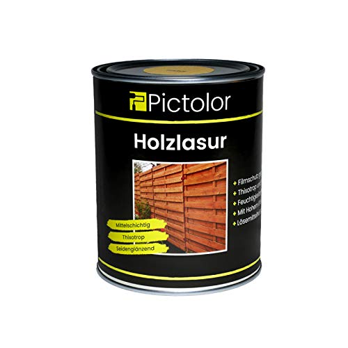Pictolor Holzlasur 0,75 Liter Ebenholz von Malerversand
