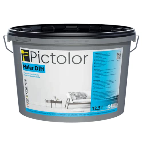 Pictolor Maler DIN 12,5 Liter weiß von Malerversand
