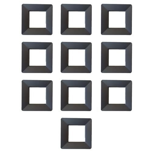 Mama Store Orione Griff aus Gusseisen, dunkelgrau, quadratisch, aus Kunststoff, 90 x 90 cm, CC64 – Set mit 10 Griffen mit Schrauben von Mama Store