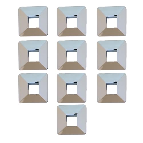 Mama Store Türgriff Orion, verchromt, quadratisch, aus Kunststoff, 60 x 60 cm, CC32 – Set mit 10 Griffen mit Schrauben von Mama Store