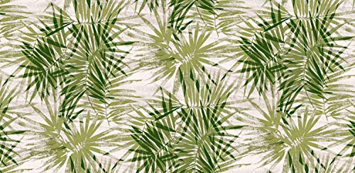 PVC Tischdecke Bamboo Bambus Grün Wachstuch · Breite & Länge wählbar · abwaschbare Tischdecke · Blätter beige Farn, Größe:120 x 80 cm von Mambo-Design