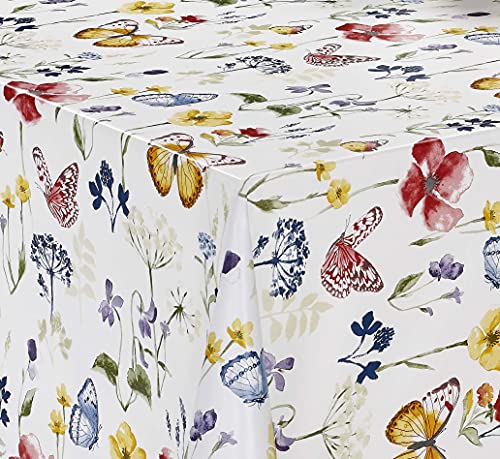 PVC Tischdecke Spring 2 Schmetterling Wachstuch • Breite & Länge wählbar • abwaschbare Tischdecke, Größe:100 x 160 cm von Mambo-Design