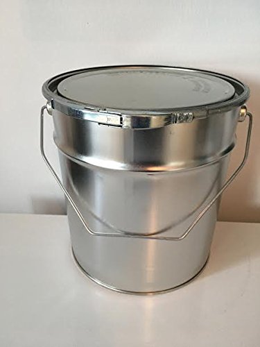Weißblecheimer Metalleimer konisch 5 Liter/kg R/A, Gefahrgut tauglich, verzinntes Stahlblech mit Deckel und Spannring von Manadatec