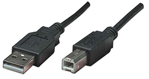 Manhattan 333382 Hi-Speed USB 2.0 Anschlusskabel (Typ A-Stecker auf Typ B-Stecker) 3 m schwarz von Manhattan