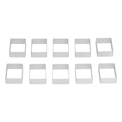 Ausstechformen-Set aus Edelstahl, robust, langlebig, 10-teiliges Set, Backformen-Set für Backzubehör für Gebäckherstellung (kleines Rechteck) von Maquer