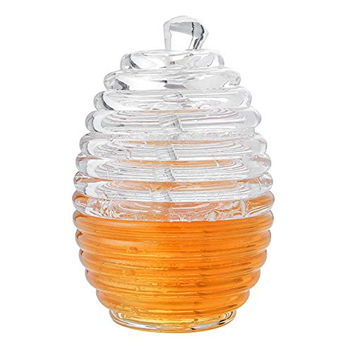 Maquer Honigbehälter Honigglas mit Dripper Stick Bienenstock Honigtopf Honigglas mit großer Kapazität Honigspender, Honigflasche, für die Küche zu Hause von Maquer