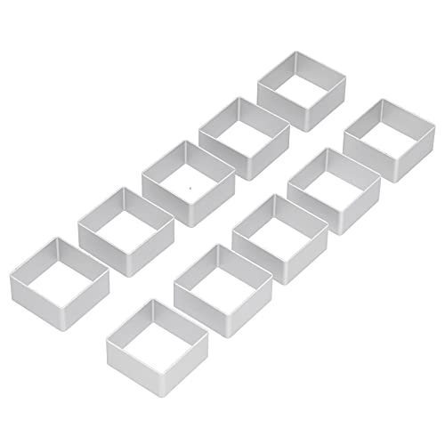 Keksausstecher-Set, Edelstahl, robust, langlebig, 10-teiliges Set, Backformen-Set für Backzubehör für Gebäck, Werkzeug (quadratisch) von Maquer