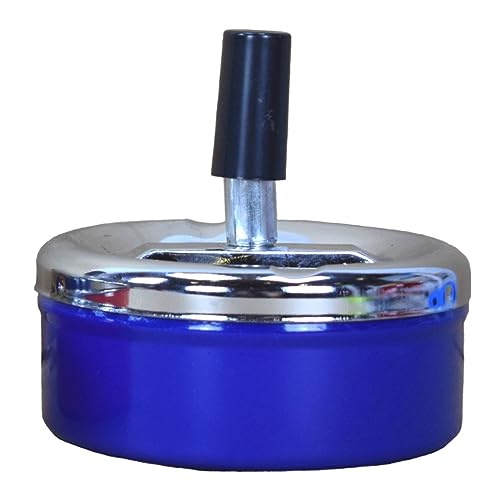 Aschenbecher ca. 9 x 9 cm Windaschenbecher mit Drehfunktion Drehaschenbecher, Farbe:blau von Marabella