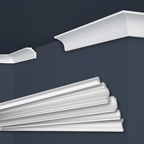 MARBET DESIGN Stuckleisten XPS Styropor weiß - Deckenleisten Zierleisten Eckleisten Dekorbau E-Leisten - (Musterstück E-11) von Marbet Design