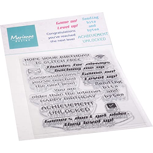 Marianne Design CS1098 Clear Silikonstempel, Aufleveln, zum Stanzen Bastelarbeiten und Präzision Stamping Papercrafts, Silikon, transparent, One Size von Marianne Design