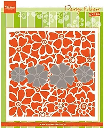 Marianne Design DF3452 Diseño y Carpeta Embossing,amapolas, para Manualidades de Papel Prägefolder, Mohnblumen, für Papierbasteln, Plastik, Rosa, 0 von Marianne Design
