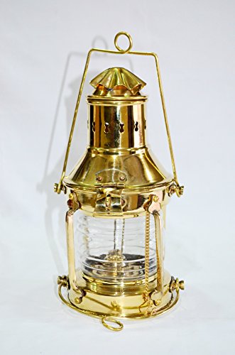 25,4 cm Vintage Stil Messing Nautische Bergbauschschiff Laterne Öllampe Maritim von Marine Nautical Store
