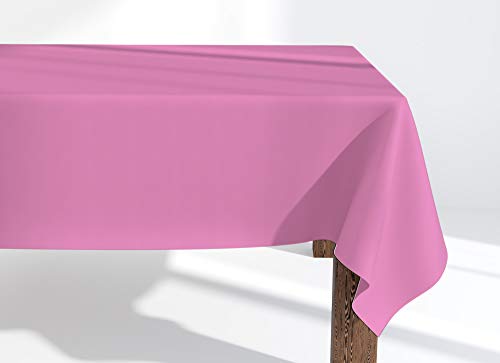 Market-Alley Tischdecke Tischwäsche Pflegeleicht Tischtuch Tischdekoration Tafeltuch Uni einfarbig rechteckig (108 Rosa ; 120cm x 120cm) von Market-Alley