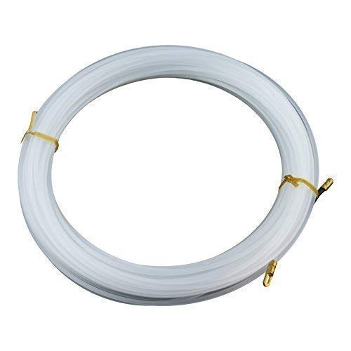30m Einziehband mit Suchfeder Weiß Plastikfiziert Flexibel Elektrik Draht Kabel Anzieher 1.330 M-L 1572 von MARLANVIL